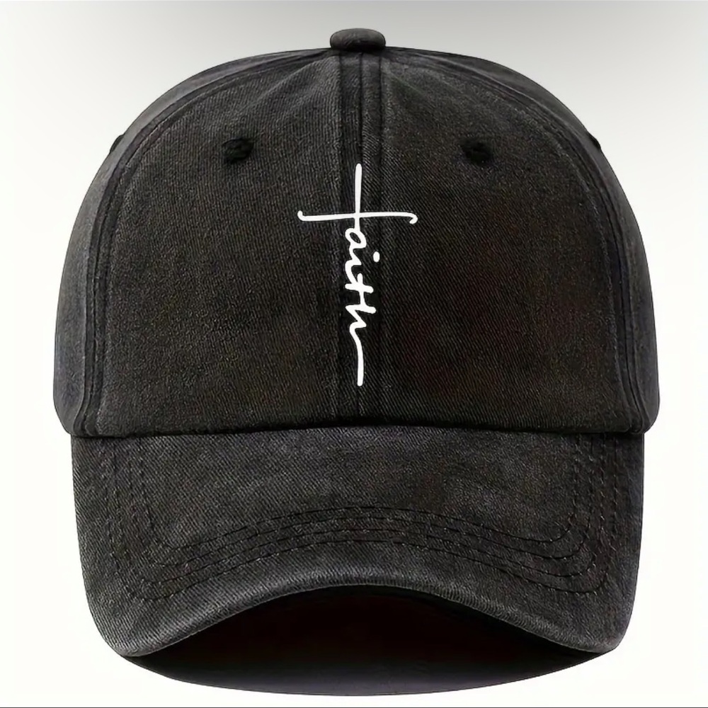 ✨Vintage Embroidered Washed “Faith” Baseball Cap✨